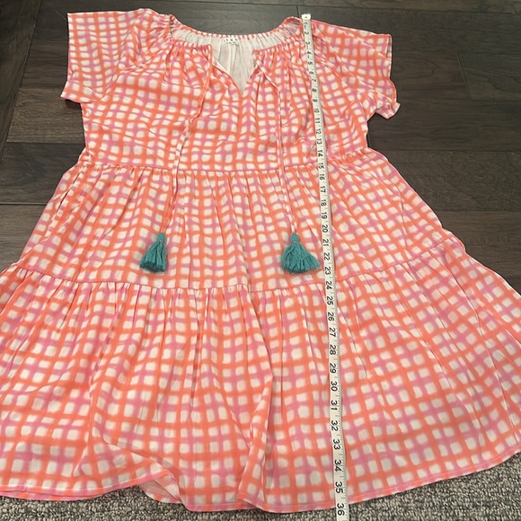 THML Pink/Orange/White Patterned Dress Sz M - Picture 11 of 12